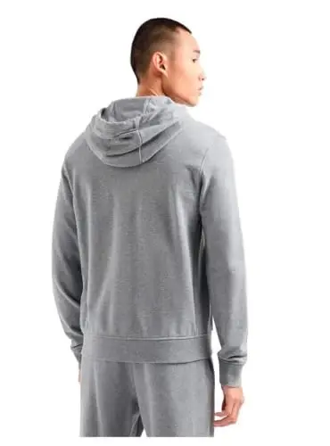 Emporio Armani mens Icon Project Embroidered Zip Up Hooded Sweatshirt - 3
