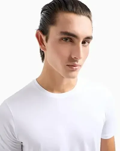 Emporio Armani Mens Solid Colored Basic Pima Crew Neck - A|X ARMANI EXCHANGE MENS APPAREL (1)