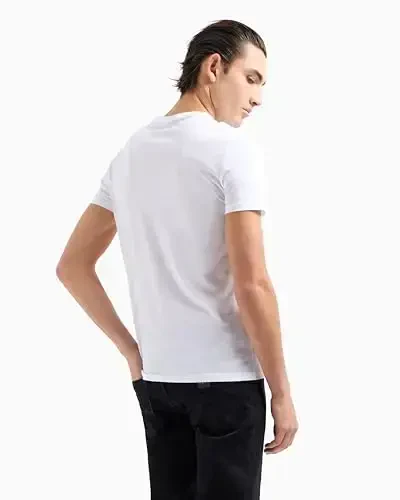 Emporio Armani Mens Solid Colored Basic Pima Crew Neck - 5