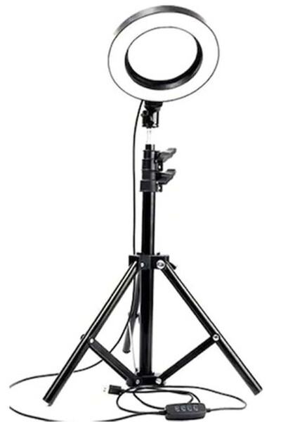 Emsa LED Tripod Phone Holder Makeup Light Ring Light 14 Inch 2.1 Meter Tripod - 7