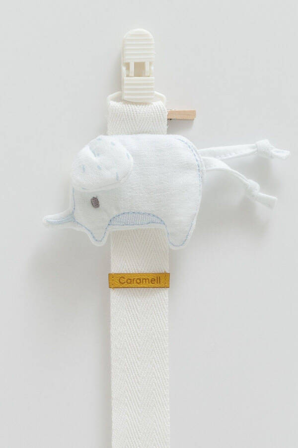 Emzik Askısı FİL Figürlü Yenidoğan Bebekler ve 0-18 Ay İçin Uyumlu MAVİ RENK - 2