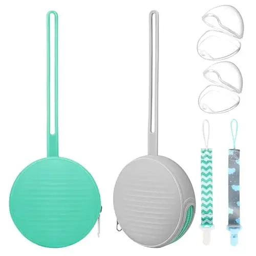 sopkdey Pacifier Case,Pacifier Holder Case/Pacifier Holder/BPA Free Traveling Baby Essentials Set 