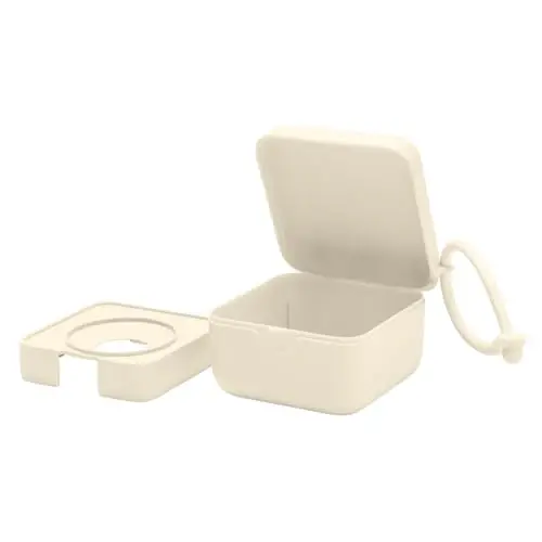 BIBS Pacifier Box with Loop for Storing & Carrying Soothers | 100% BPA Free Material | Designed & Made in Denmark | Ivory - 4