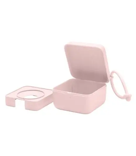 BIBS Pacifier Box with Loop for Storing & Carrying Soothers | 100% BPA Free Material | Designed & Made in Denmark | Blossom - 3