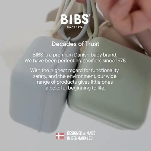 BIBS Pacifier Box with Loop for Storing & Carrying Soothers | 100% BPA Free Material | Designed & Made in Denmark | Hunter Green - 6