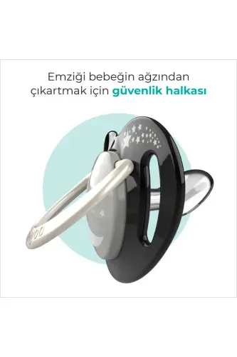 Emzik saqlash qutisi Black & Pearl naqshli Kecha & Kunduz 12 Oy 2 Talik - 4