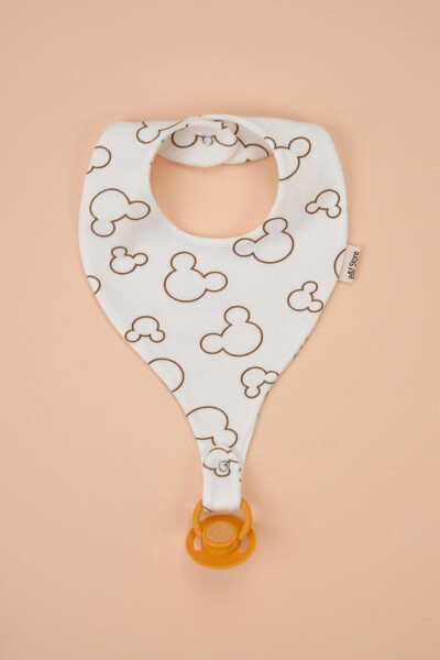 Emzik Tutgichi Mama Oldirish - Yoqimli Sichqoncha Rasmli 100% Paxta Mato Emzik Osma - E&F STORE (1)