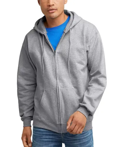 Ultimate Men's Full-Zip Heavyweight Fleece Hoodie - Gray - 3