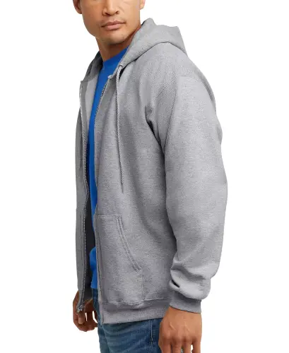 Ultimate Men's Full-Zip Heavyweight Fleece Hoodie - Gray - 5
