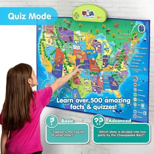 Best Learning i-Poster My USA Map Interactive Geography Toy STEM Learning Ages 5 to 12 - 3
