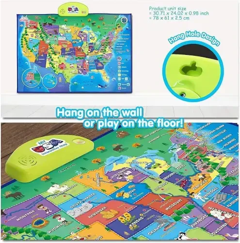 Best Learning i-Poster My USA Map Interactive Geography Toy STEM Learning Ages 5 to 12 - 4