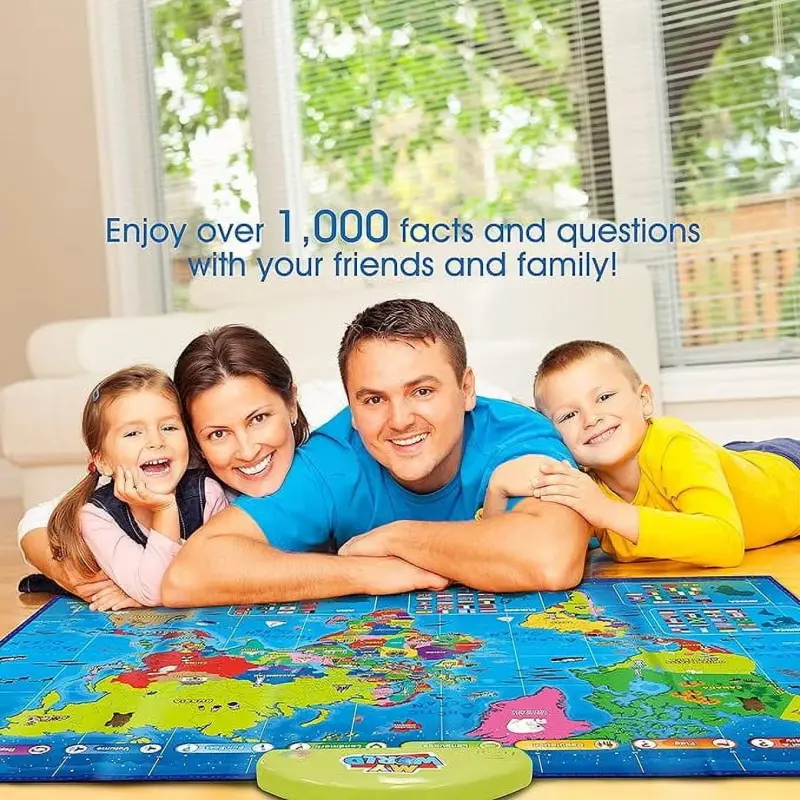 BEST LEARNING i-Poster My World Map Interactive Educational Toy Electronic Learning Systems 92 Countries - BEST LEARNING
