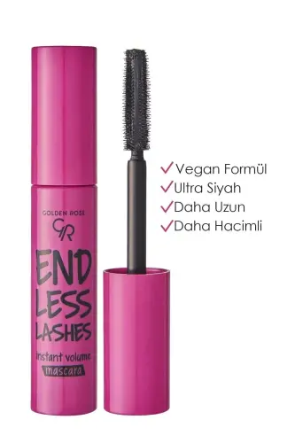 Endless Lashes Mascara - Black - Curling Mascara - 8691190440930 - GOLDEN ROSE (1)