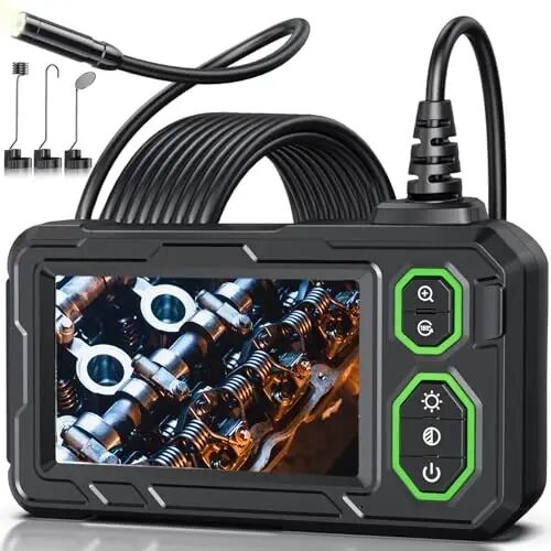 Endoscope Camera with Light, 1920P HD Borescope Tools, Dark Green(16.5FT) | Snake Camera with 8 LED Lights, IP67 Waterproof Inspection Camera, 4.3