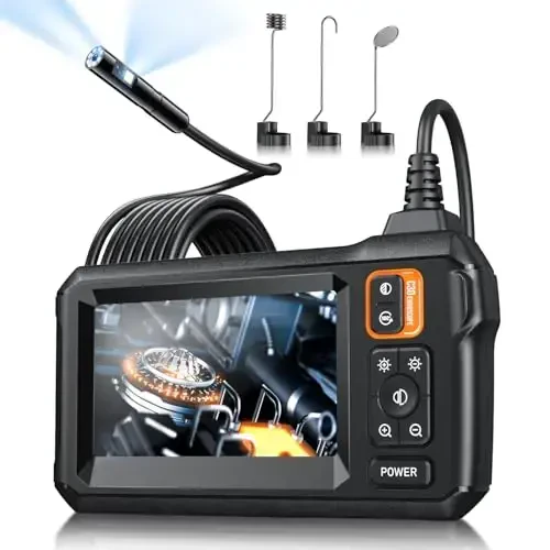 Endoscope Camera with Light, Inspection Borescope Camera with 4.3
