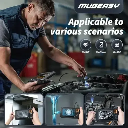 Endoscope Camera with Light, Inspection Borescope Camera with 4.3