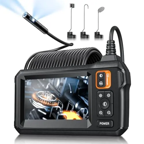 Endoscope Camera with Light, Inspection Borescope Camera with 4.3