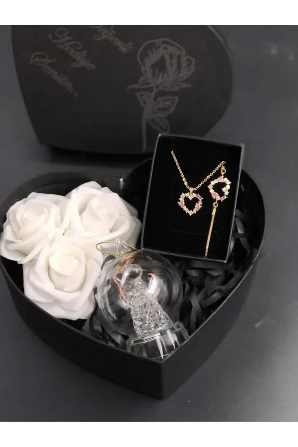 Eng yaxshi sovg'a sensan deb yozilgan yurak shaklidagi quti - Sevgiliga, turmush o'rtog'iga, onaga, do'stga sovg'a - Tug'ilgan kun sovg'asi to'plami - 1