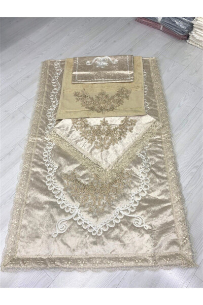 Engagement Prayer Rug Set French Lace 4 Piece Prayer Rug Set Engagement Engagement Prayer Rug Set - 1