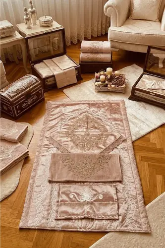 Engagement Prayer Rug Set French Lace 4 Piece Prayer Rug Set Promise Engagement Prayer Rug Set 