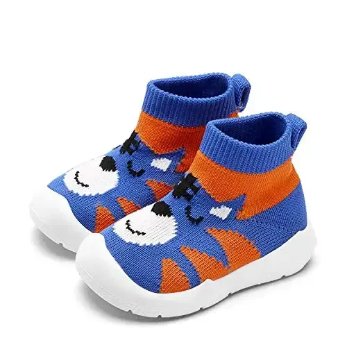 Engtoy Baby Shoes & Socks - Non-Slip Breathable Slippers with Soft Rubber Sole - Baby Boys & Girls Slip On Sneakers - 4
