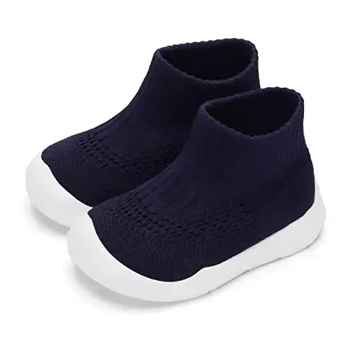 Engtoy Baby Shoes & Socks - Non-Slip Breathable Slippers with Soft Rubber Sole - Baby Boys & Girls Slip On Sneakers - 4