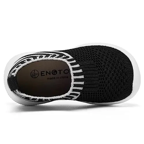 Engtoy Baby Shoes & Socks - Non-Slip Breathable Slippers with Soft Rubber Sole - Baby Boys & Girls Slip On Sneakers - 5
