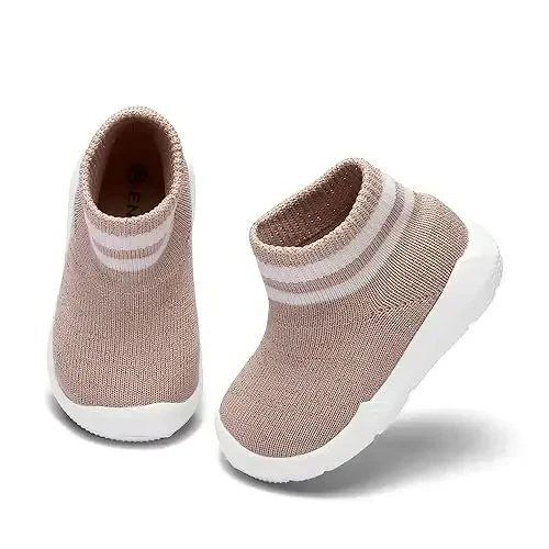 Engtoy Baby Shoes & Socks - Non-Slip Breathable Slippers with Soft Rubber Sole - Baby Boys & Girls Slip On Sneakers - 1