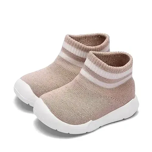 Engtoy Baby Shoes & Socks - Non-Slip Breathable Slippers with Soft Rubber Sole - Baby Boys & Girls Slip On Sneakers - 3