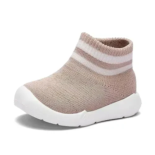 Engtoy Baby Shoes & Socks - Non-Slip Breathable Slippers with Soft Rubber Sole - Baby Boys & Girls Slip On Sneakers - 4