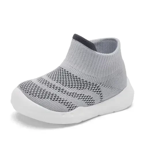 Engtoy Baby Shoes & Socks - Non-Slip Breathable Slippers with Soft Rubber Sole - Baby Boys & Girls Slip On Sneakers - 1