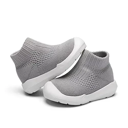 Engtoy Baby Shoes & Socks - Non-Slip Breathable Slippers with Soft Rubber Sole - Baby Boys & Girls Slip On Sneakers - 4