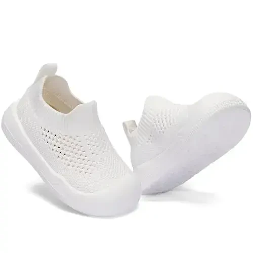 Engtoy Baby Shoes & Socks - Non-Slip Breathable Slippers with Soft Rubber Sole - Baby Boys & Girls Slip On Sneakers - 4