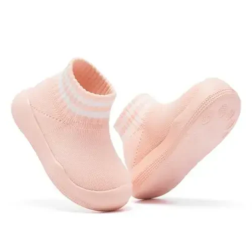 Engtoy Baby Shoes & Socks - Non-Slip Breathable Slippers with Soft Rubber Sole - Baby Boys & Girls Slip On Sneakers - 4