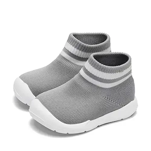 Engtoy Baby Shoes & Socks - Non-Slip Breathable Slippers with Soft Rubber Sole - Baby Boys & Girls Slip On Sneakers - 3