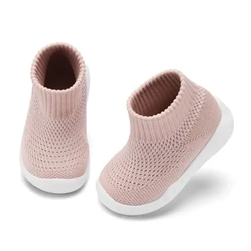 Engtoy Baby Shoes & Socks - Non-Slip Breathable Slippers with Soft Rubber Sole - Baby Boys & Girls Slip On Sneakers - 1