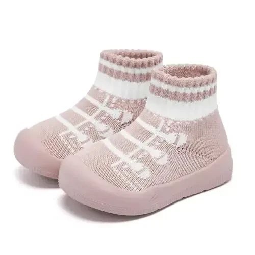 Engtoy Baby Shoes & Socks - Non-Slip Breathable Slippers with Soft Rubber Sole - Baby Boys & Girls Slip On Sneakers - 3