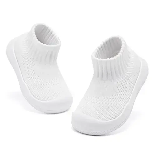 Engtoy Baby Shoes & Socks - Non-Slip Breathable Slippers with Soft Rubber Sole - Baby Boys & Girls Slip On Sneakers - 1