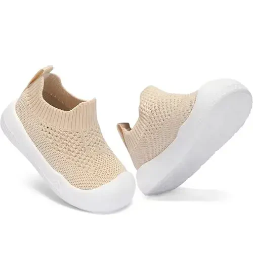 Engtoy Baby Shoes & Socks - Non-Slip Breathable Slippers with Soft Rubber Sole - Baby Boys & Girls Slip On Sneakers - 4