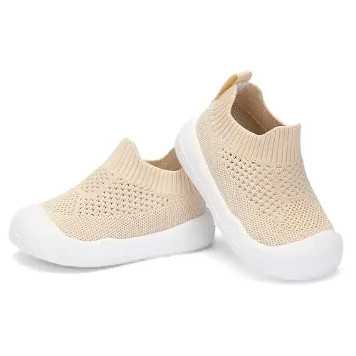 Engtoy Baby Shoes & Socks - Non-Slip Breathable Slippers with Soft Rubber Sole - Baby Boys & Girls Slip On Sneakers - 5