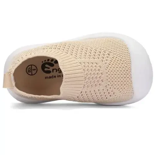Engtoy Baby Shoes & Socks - Non-Slip Breathable Slippers with Soft Rubber Sole - Baby Boys & Girls Slip On Sneakers - 7