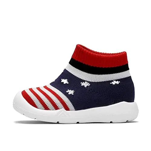 Engtoy Baby Shoes & Socks - Non-Slip Breathable Slippers with Soft Rubber Sole - Baby Boys & Girls Slip On Sneakers - 6