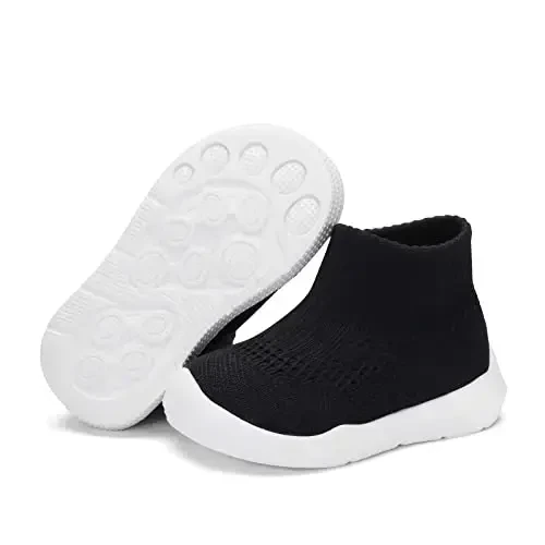 Engtoy Baby Shoes & Socks - Non-Slip Breathable Slippers with Soft Rubber Sole - Baby Boys & Girls Slip On Sneakers - 4