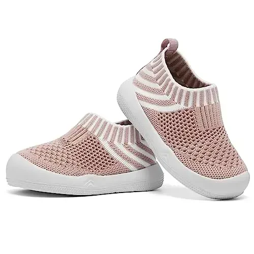 Engtoy Baby Shoes & Socks - Non-Slip Breathable Slippers with Soft Rubber Sole - Baby Boys & Girls Slip On Sneakers - 3