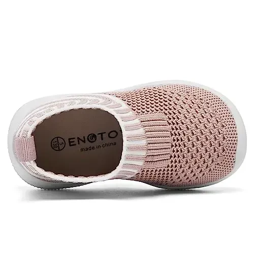 Engtoy Baby Shoes & Socks - Non-Slip Breathable Slippers with Soft Rubber Sole - Baby Boys & Girls Slip On Sneakers - 5