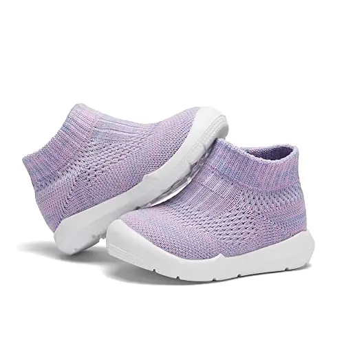 Engtoy Baby Shoes & Socks - Non-Slip Breathable Slippers with Soft Rubber Sole - Baby Boys & Girls Slip On Sneakers - 4