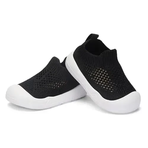 Engtoy Baby Shoes & Socks - Non-Slip Breathable Slippers with Soft Rubber Sole - Baby Boys & Girls Slip On Sneakers - 5