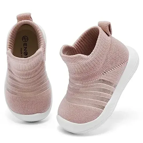 Engtoy Baby Shoes & Socks - Non-Slip Breathable Slippers with Soft Rubber Sole - Baby Boys & Girls Slip On Sneakers - 3