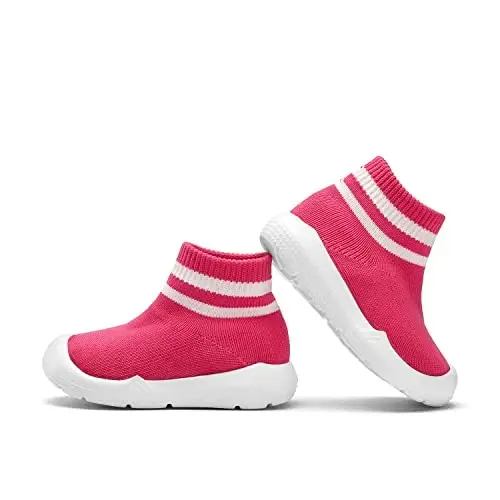 Engtoy Baby Shoes & Socks - Non-Slip Breathable Slippers with Soft Rubber Sole - Baby Boys & Girls Slip On Sneakers - 3