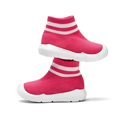 Engtoy Baby Shoes & Socks - Non-Slip Breathable Slippers with Soft Rubber Sole - Baby Boys & Girls Slip On Sneakers - 5